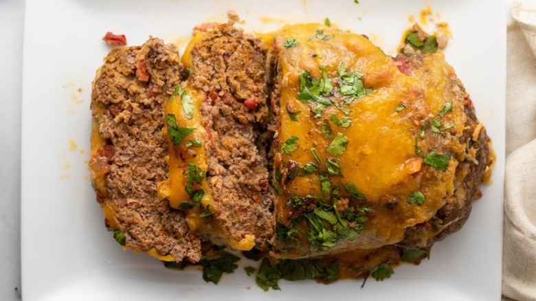 sliced Mexican meatloaf