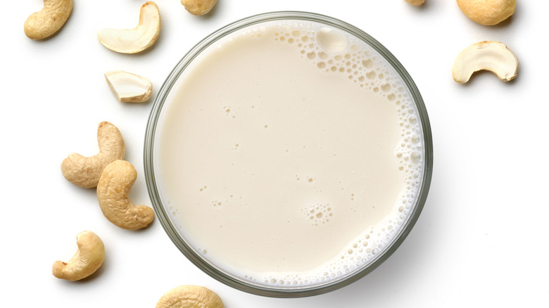 glass of cashew milk