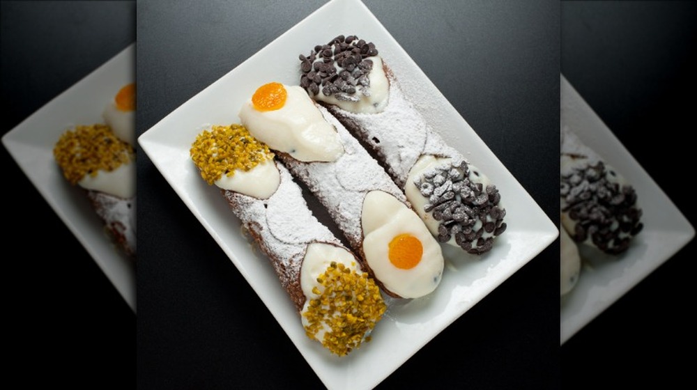 Sicilian style cannoli dessert