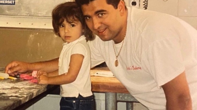 Buddy Valastro with his daughter Sofia at Carlo's Bakery