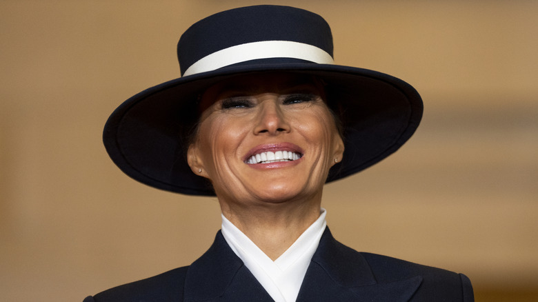 melania trump at the inauguration