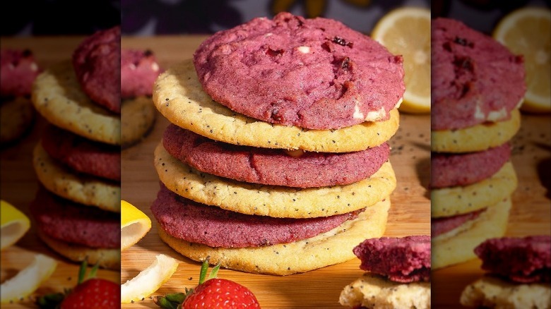 A stack of Insomnia Cookies spring cookies