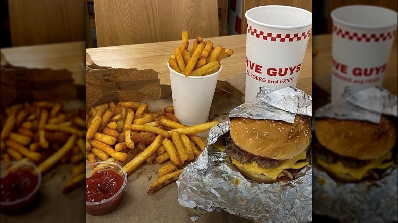 Five Guys burger and fries