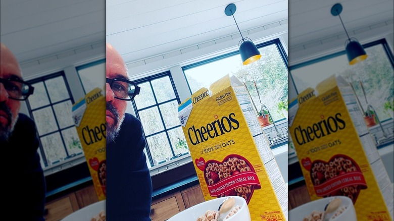 Michael Symon with Cheerios