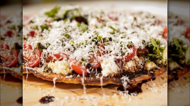 Pan Fried Ricotta, Tomato & Basil Pizzas