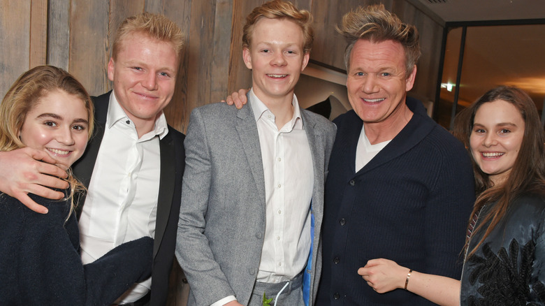 Gordon Ramsay with his children