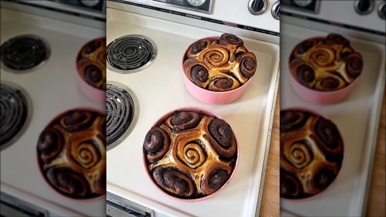 Screen grab of cinnamon rolls from Molly Yeh's Instagram account