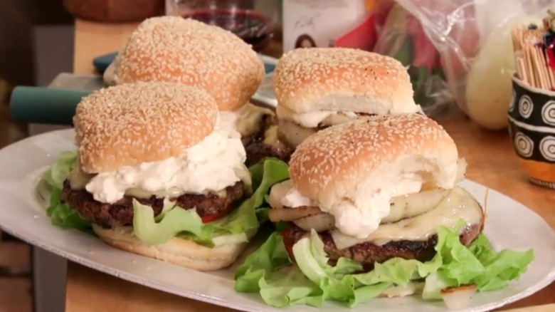 Blue cheese and onion burger