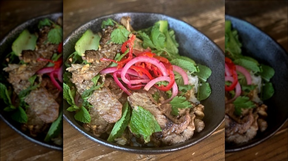 Stephanie Izard's steak rice bowl