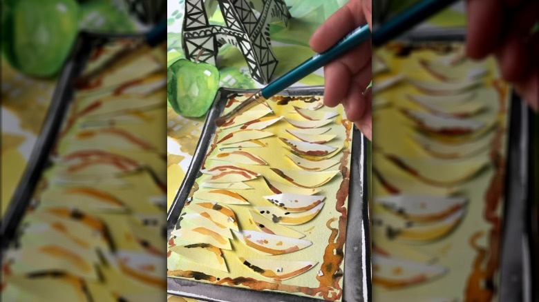 art representation of apple tart