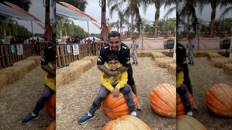 Aarón Sánchez and son Yuma