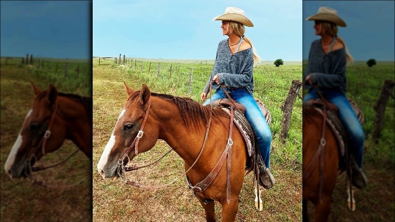 Paige Drummond riding a horse