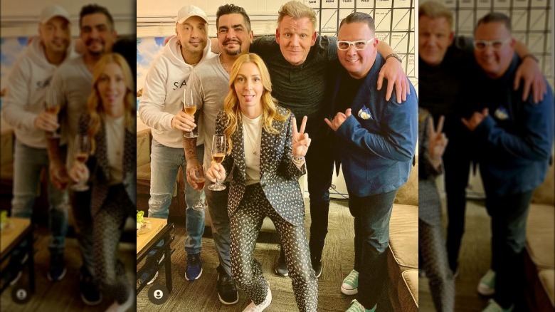 Gordon Ramsay, Christina Tosi, Aaron Sanchez, Joe Bastianich, and Graham Elliot pose together