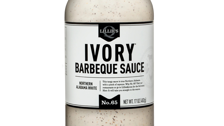 Bottle of Lillie Q's Ivory barbecue sauce