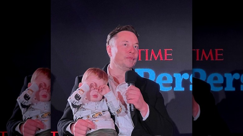 Elon Musk with son