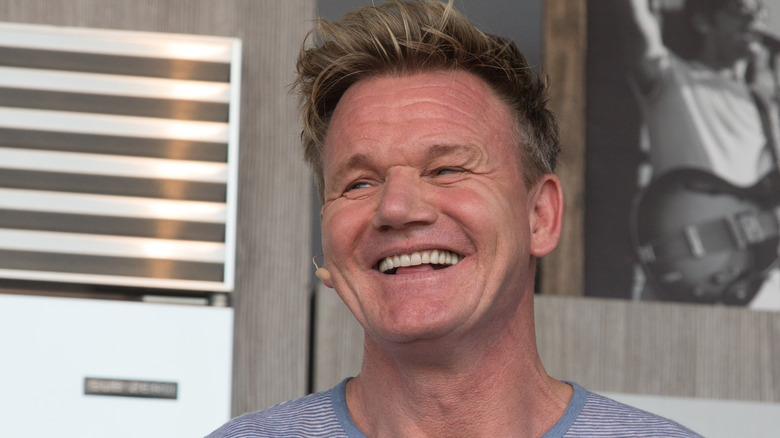 Chef Gordon Ramsay laughing