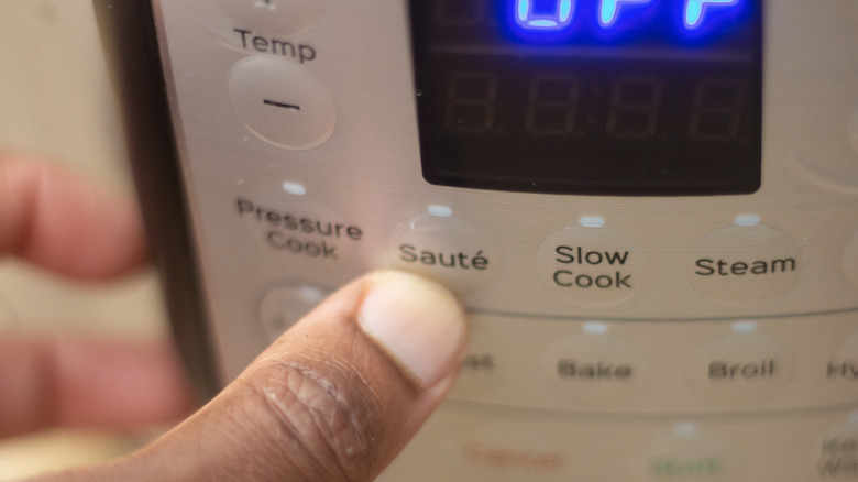 Sauté button on instant pot