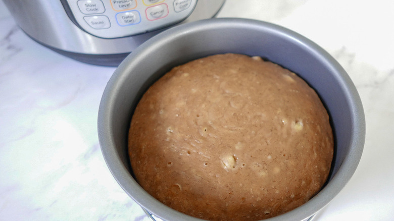 banana bread in tin