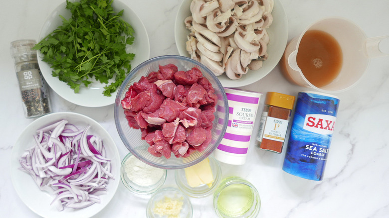 Different kinds of ingredients on the table.