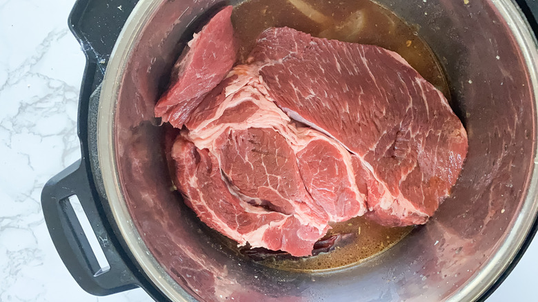 beef in Instant Pot 