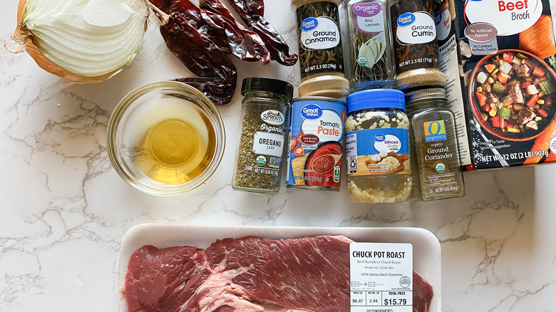 Instant Pot Birria Tacos ingredients 