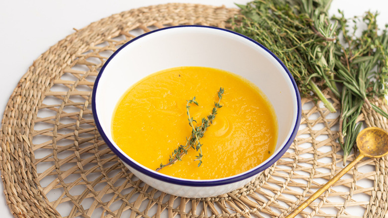 squash soup with thyme