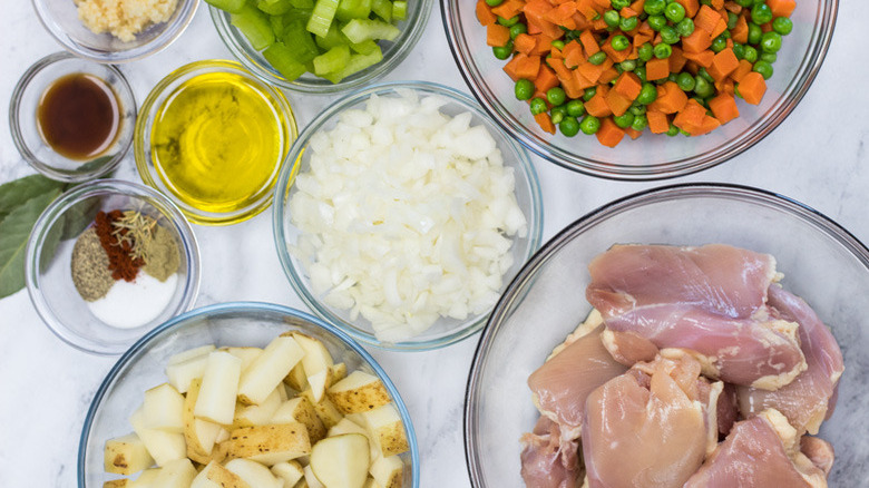 Instant Pot chicken dumplings ingredients