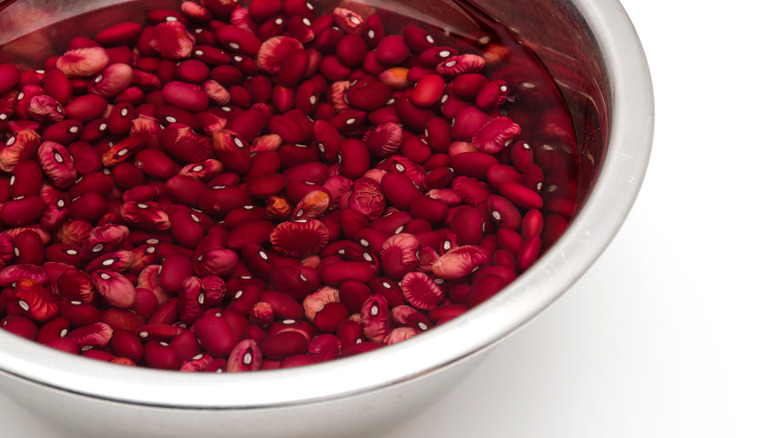 Lentils and beans soaking