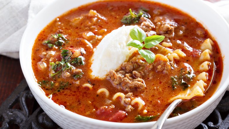 Lasagna soup