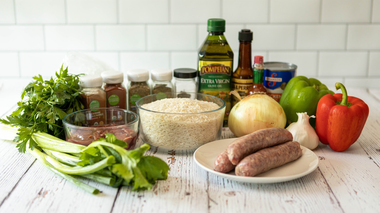 ingredients for Instant Pot Dirty Rice