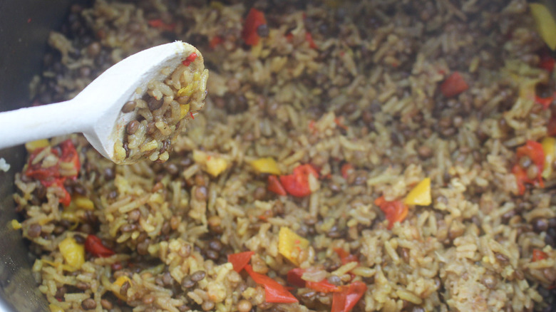 Instant Pot lentils and rice