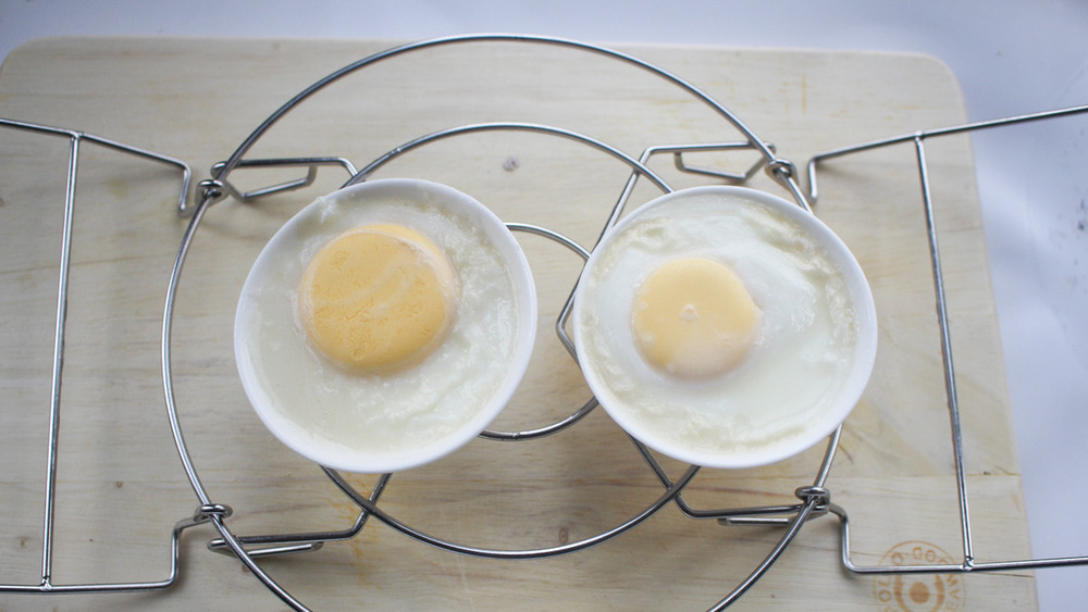 Instant Pot poached eggs cooked