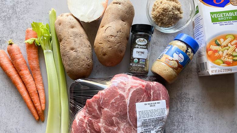 ingredients for pork shoulder roast