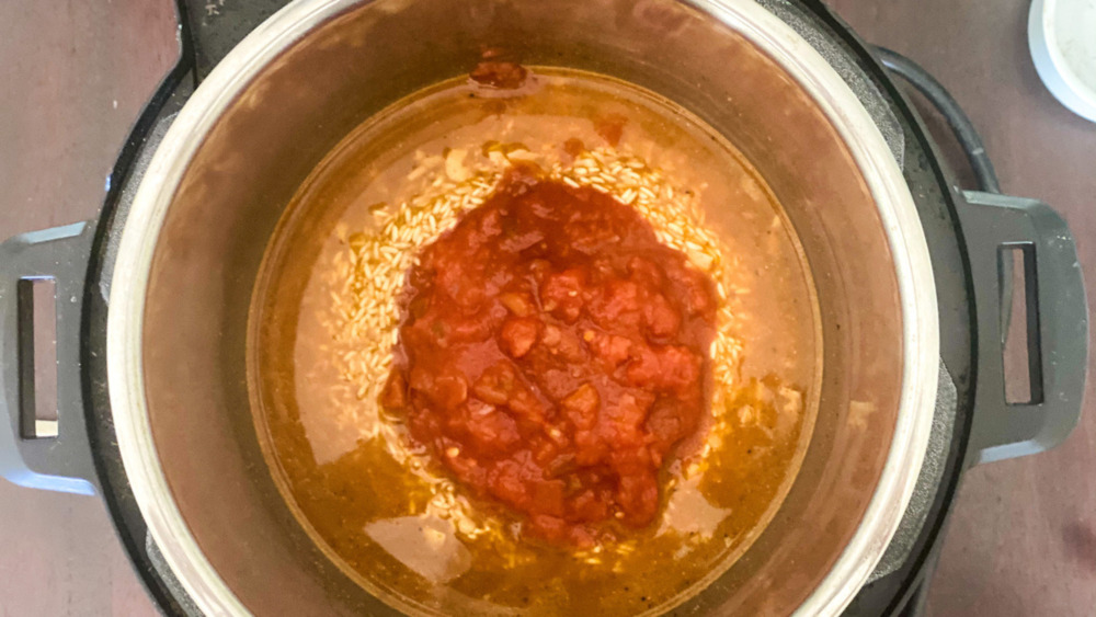 Instant Pot Spanish rice cooking