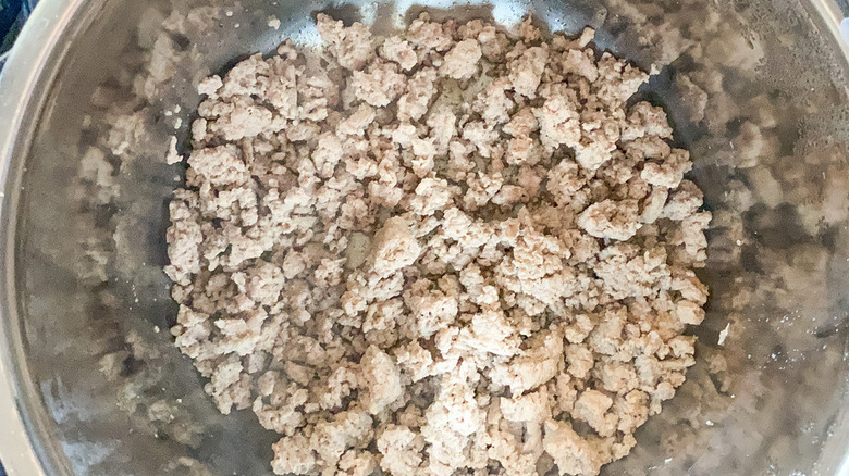 cooked ground turkey