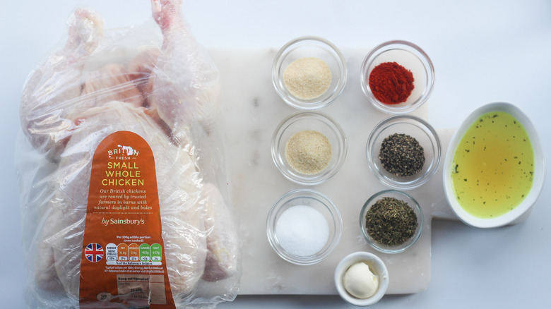 ingredients for Instant Pot Whole Roasted Chicken