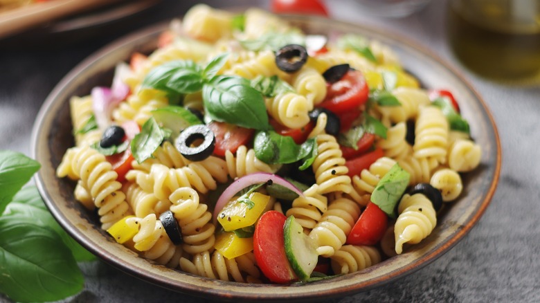 Bowl of pasta salad