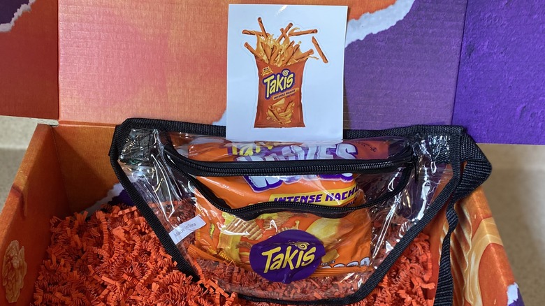 Takis fanny pack and sticker