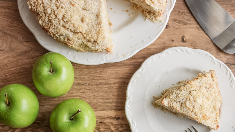 apple cake on plate 