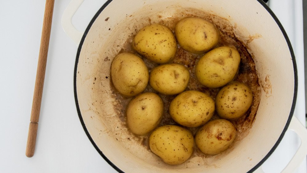 cooking potatoes for Irish stew