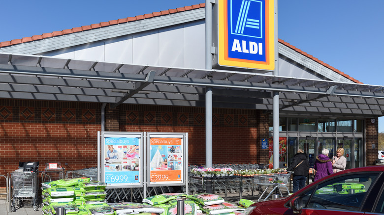 Aldi shop in sunlight