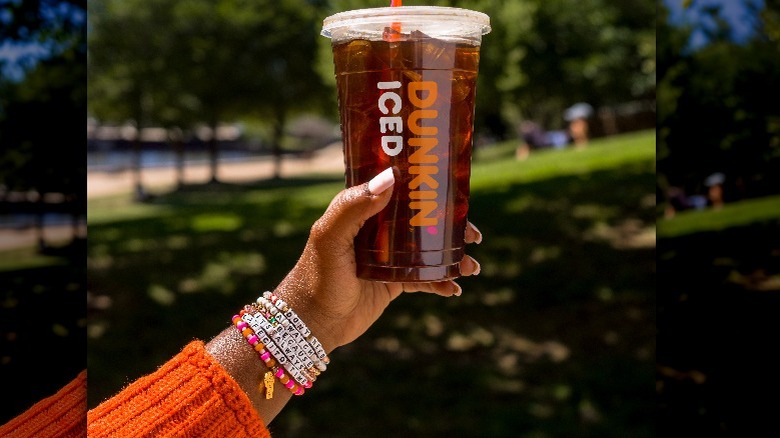 Dunkin' coffee and donut