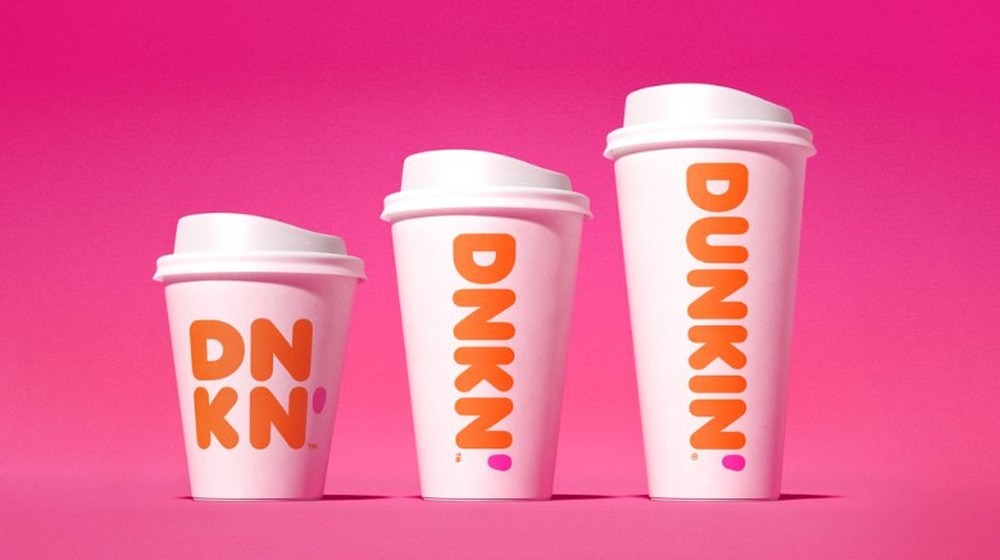 Dunkin' coffee cups