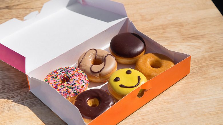 Dunkin' donuts in a box