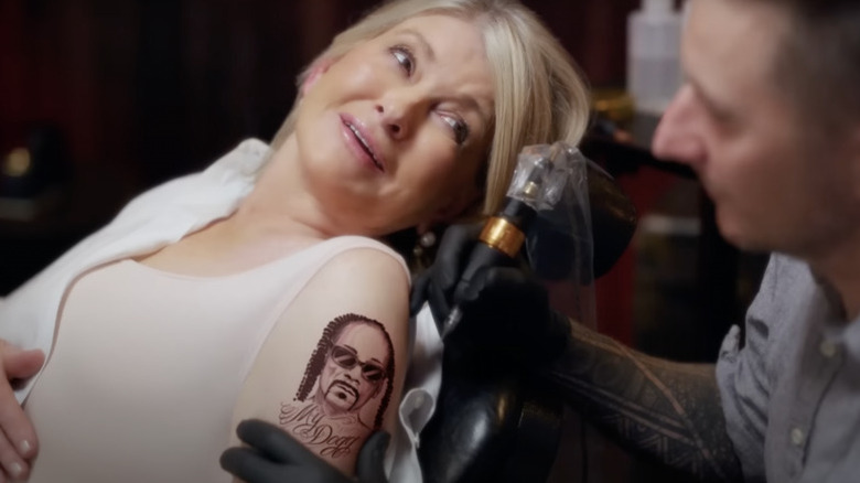 Martha Stewart getting a tattoo