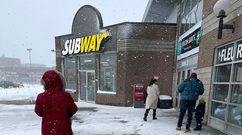 Subway in snow