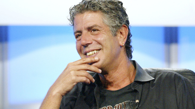 Anthony Bourdain smiling