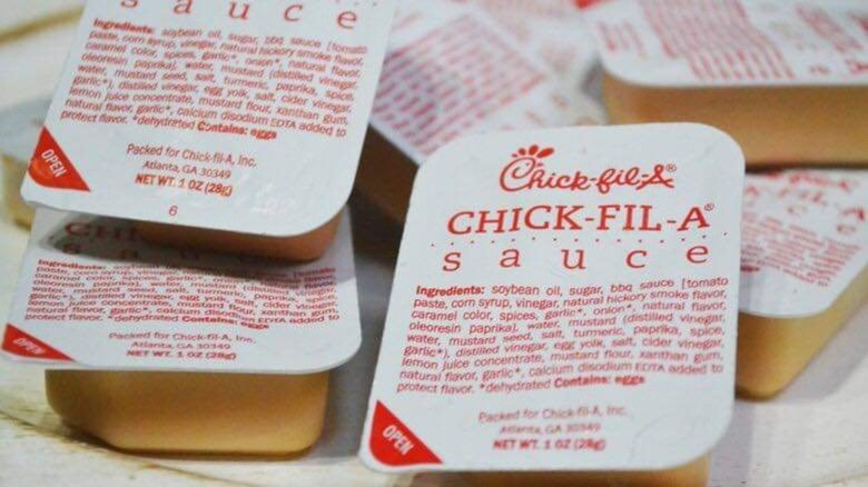 Packets of Chick-fil-A sauce