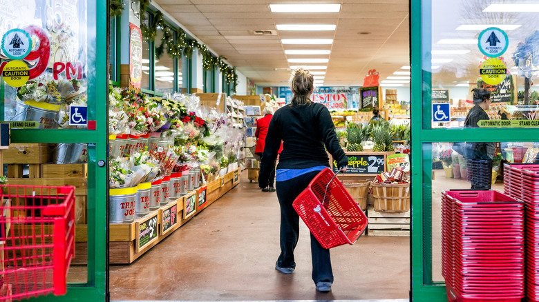 Trader Joe's shopper entering store