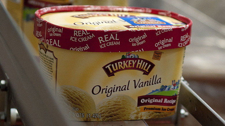 tub of Turkey Hill vanilla ice cream